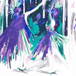 Julia Riffiod - Tirage d'art - Entrez dans la danse - danseuses de dos