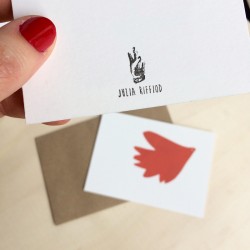 Julia Riffiod - Carte petits gants dorés