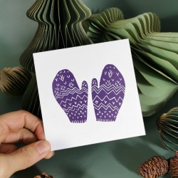 Julia Riffiod - Carte petits gants violets