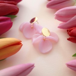 Honeyandmilk - Boucles d'oreilles Bloom Rose pâle