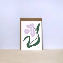 Carte Fleur violette