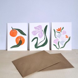 Carte Fleur violette