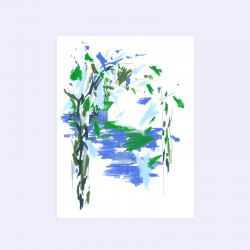 Julia Riffiod - Tirage d'art - Cabane - tons bleus