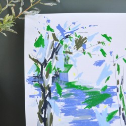 Julia Riffiod - Tirage d'art Cabane Bleue grand format