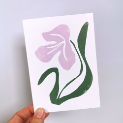 Carte Fleur violette