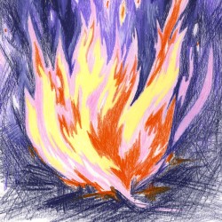 Julia Riffiod - Tirage d'art - Flammes Nocturnes