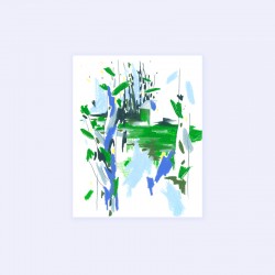 Julia Riffiod - Tirage d'art - Cabane - tons bleus - moyen format