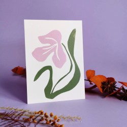 Carte Fleur violette