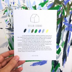 Julia Riffiod - Tirage d'art - Cabane - tons bleus - petit format