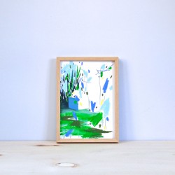 Julia Riffiod - Tirage d'art - Cabane - tons bleus - petit format