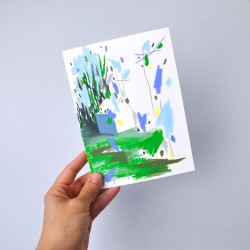 Julia Riffiod - Tirage d'art - Cabane - tons bleus - petit format