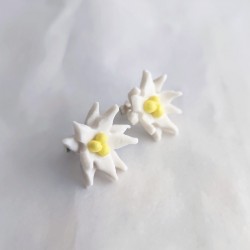 Anne-Lise Pichon - Boucles d'oreilles Edelweiss