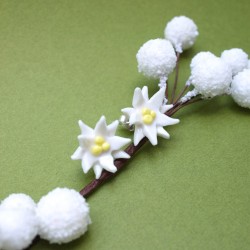 Anne-Lise Pichon - Boucles d'oreilles Edelweiss