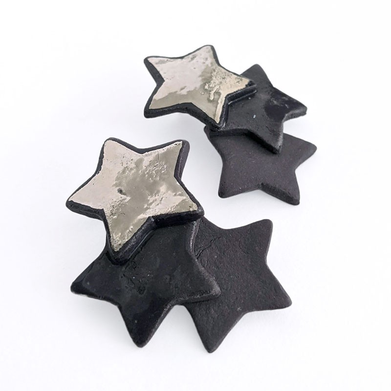 Anne-Lise Pichon - Boucles d'oreilles trio d'étoiles