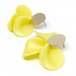 Honeyandmilk - Boucles d'oreilles Bloom jaunes