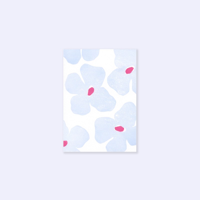 Julia Riffiod - Carte Flower Pop rose et blanc