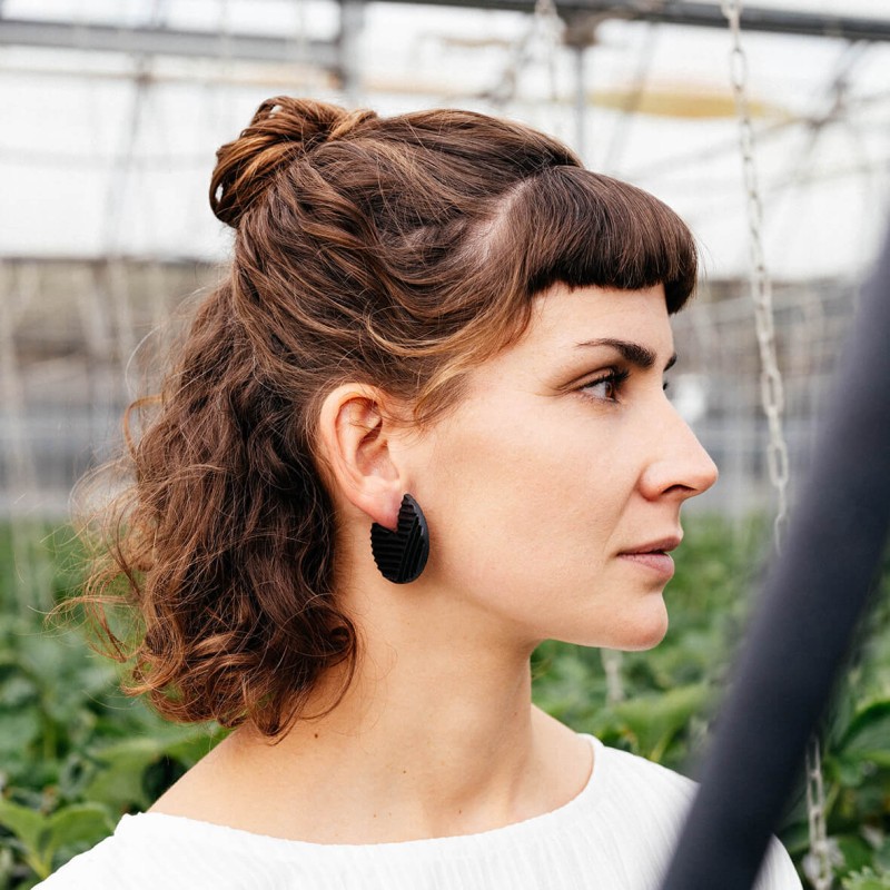 Anne-Lise Pichon - Boucles d'oreilles créoles Lignes