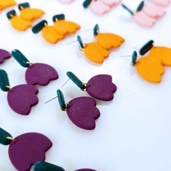 Honeyandmilk - Tulipes Boucles d'oreilles pendantes