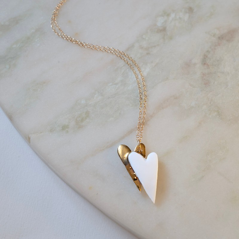 Anne-Lise Pichon - Collier double Coeur