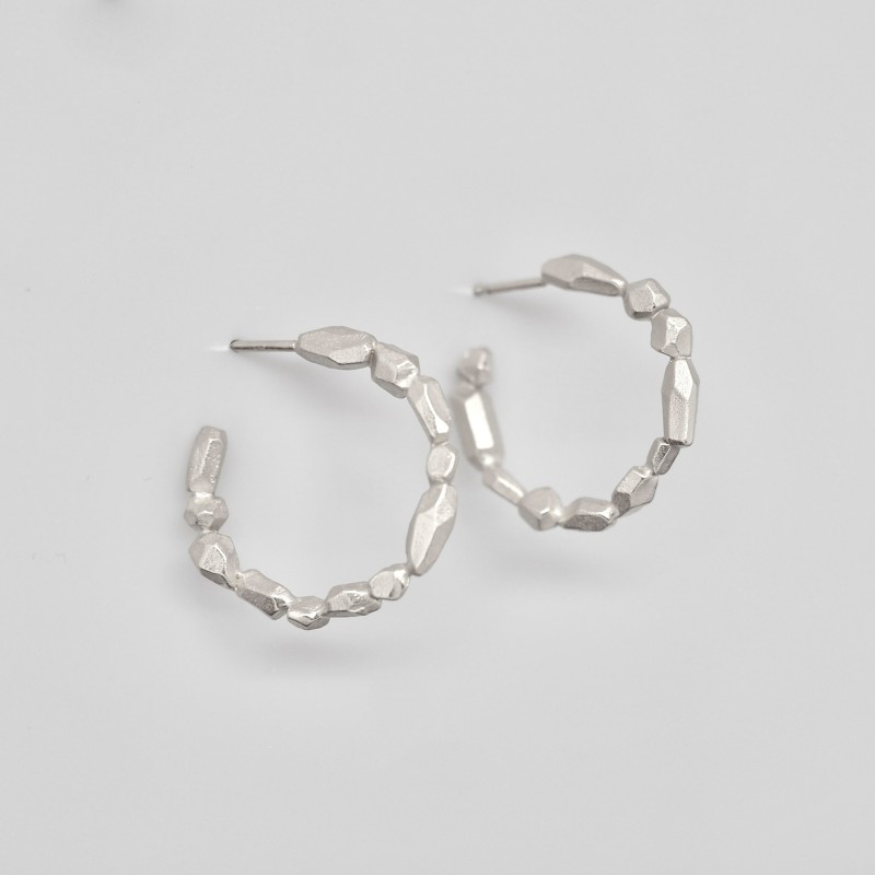 Noémie Pichon - Créoles Gemmes argent