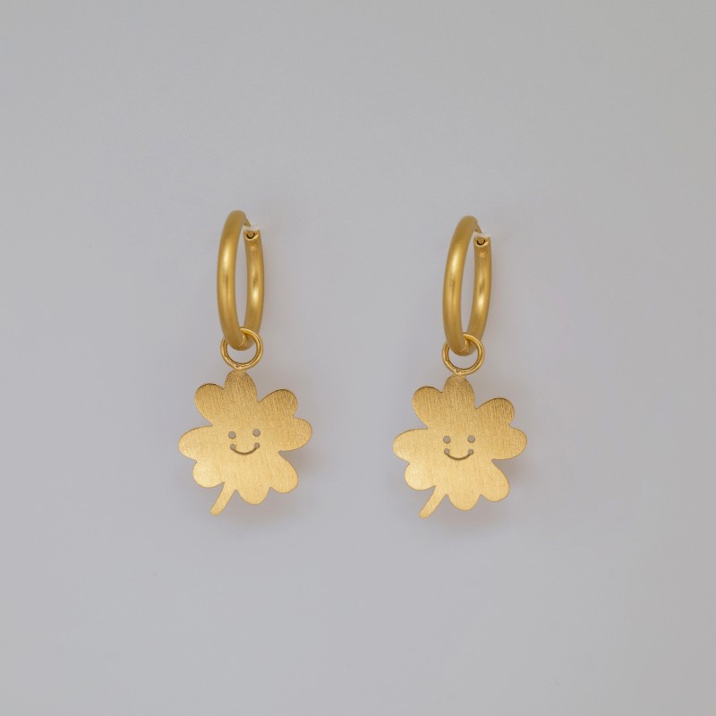 Noémie Pichon - Créoles Lucky Charm / Trèfles