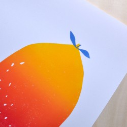 Julia Riffiod - Linogravure Sunset Lemon