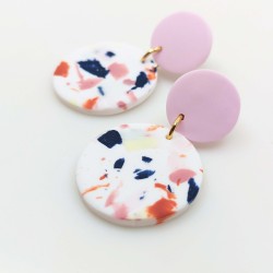 Honeyandmilk - Boucles d'oreilles Terrazzo