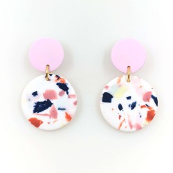 Honeyandmilk - Boucles d'oreilles Terrazzo