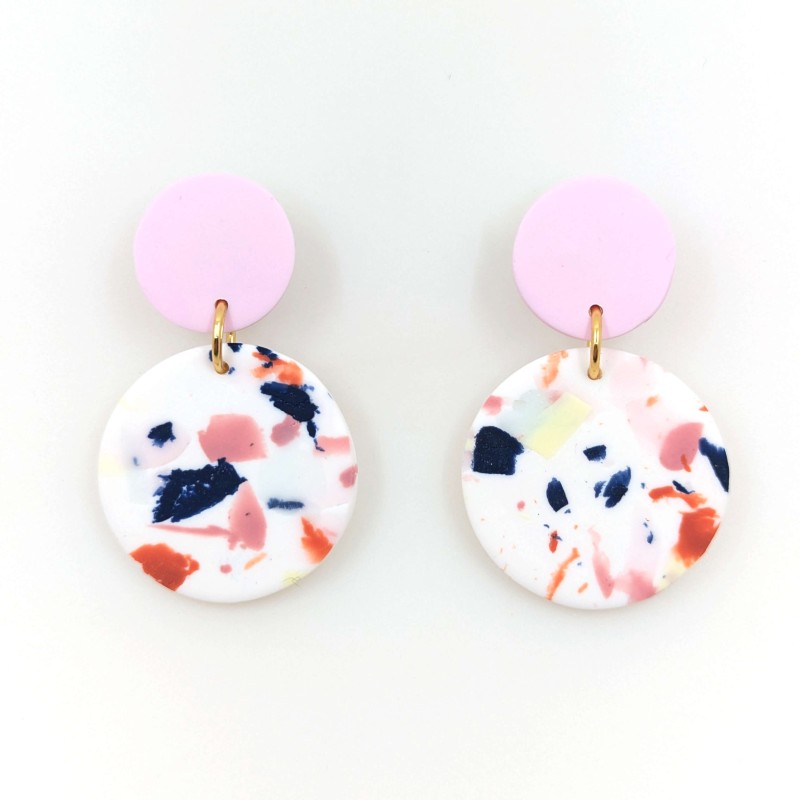 Honeyandmilk - Boucles d'oreilles Terrazzo