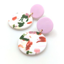 Honeyandmilk - Boucles d'oreilles Terrazzo