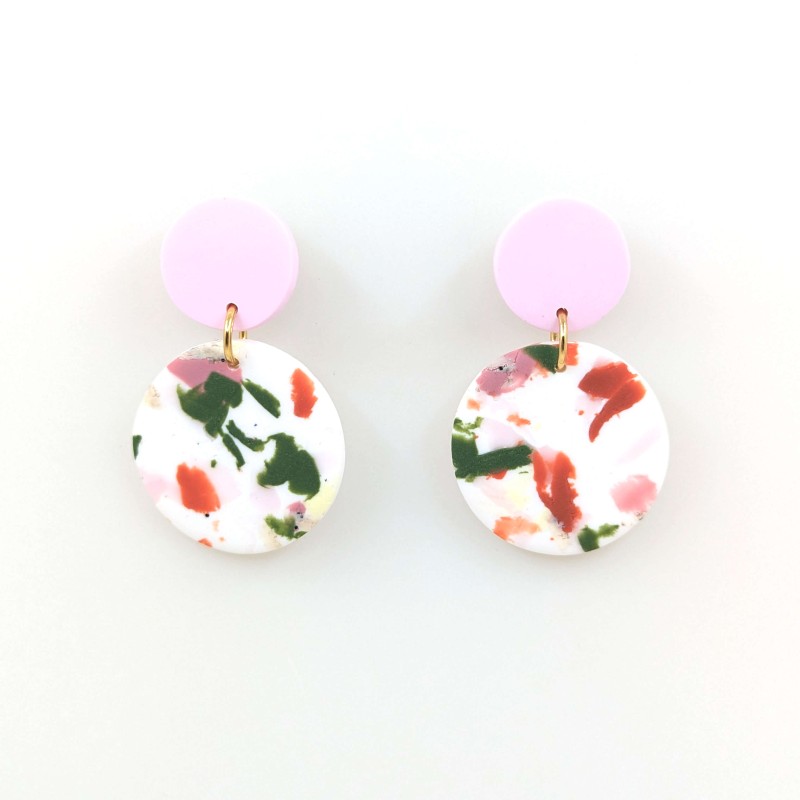 Honeyandmilk - Boucles d'oreilles Terrazzo