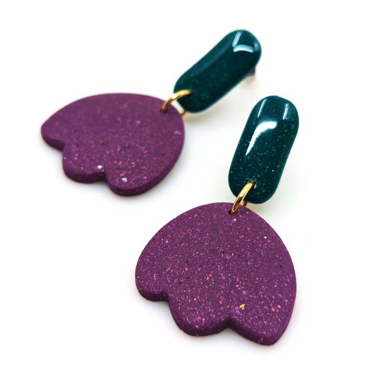 Honeyandmilk - Tulipes Boucles d'oreilles pendantes