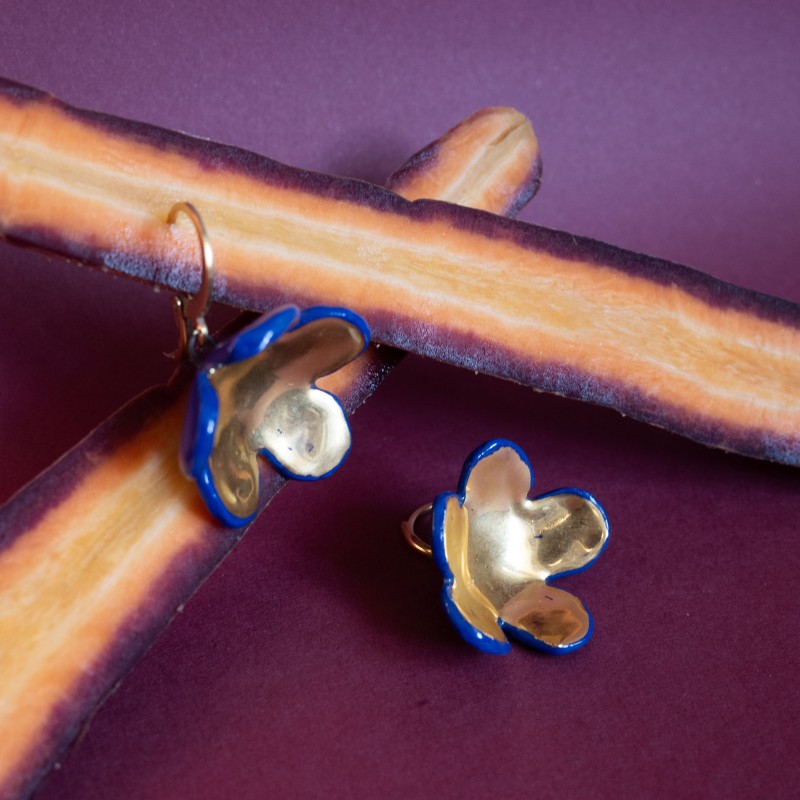 Anne-Lise Pichon - Boucles d'oreilles Bouton d'Or