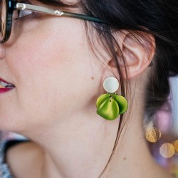 Honeyandmilk - Boucles d'oreilles BLOOM satinées