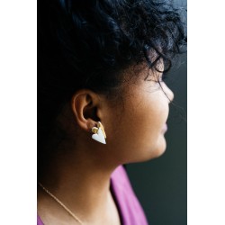 Anne-Lise Pichon - Boucles d'oreilles double Coeur