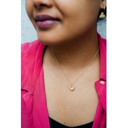 Anne-Lise Pichon - Collier court petites formes vieil or