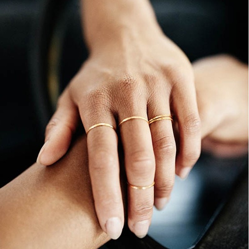 Laurène Vernet - Bague martelée dorée